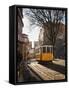 A Tramway in Alfama District, Lisbon-Mauricio Abreu-Framed Stretched Canvas