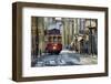 A tramway in Alfama district with the Motherchurch (Se Catedral) in the background. Lisbon, Portuga-Mauricio Abreu-Framed Photographic Print