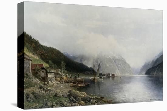 A Tranquil Day, 1888-Anders Monsen Askevold-Stretched Canvas