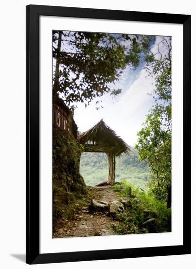 A Tranquil Garden Path in the Mountains-Tyler Olson-Framed Photographic Print