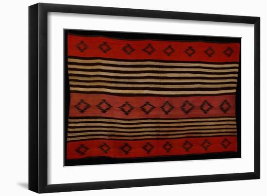 A Transitional Navajo Woman's Blanket-null-Framed Giclee Print