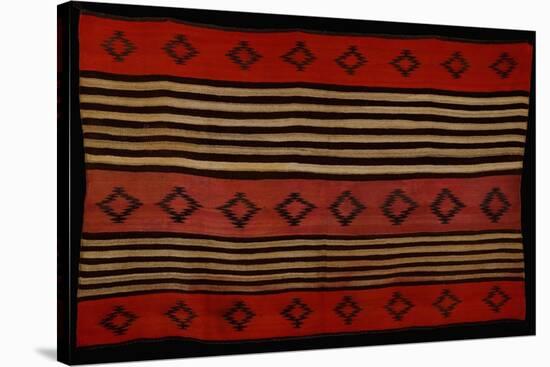 A Transitional Navajo Woman's Blanket-null-Stretched Canvas