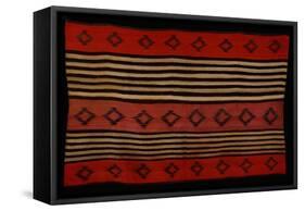 A Transitional Navajo Woman's Blanket-null-Framed Stretched Canvas