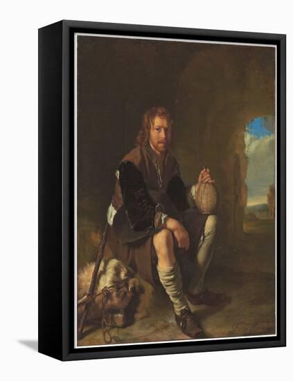 A Traveller at Rest-Frans Van Mieris-Framed Stretched Canvas