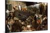 A Travelling Circus (Cameleers in Partenkirche), 1884-Adolph Menzel-Mounted Giclee Print