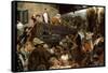 A Travelling Circus (Cameleers in Partenkirche), 1884-Adolph Menzel-Framed Stretched Canvas