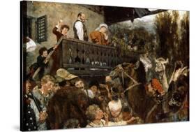 A Travelling Circus (Cameleers in Partenkirche), 1884-Adolph Menzel-Stretched Canvas