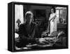 A Travers le Miroir by IngmarBergman with Max von Sydow and Harriet Andersson, 1961 (b/w photo)-null-Framed Stretched Canvas
