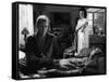 A Travers le Miroir by IngmarBergman with Max von Sydow and Harriet Andersson, 1961 (b/w photo)-null-Framed Stretched Canvas