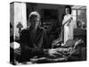 A Travers le Miroir by IngmarBergman with Max von Sydow and Harriet Andersson, 1961 (b/w photo)-null-Stretched Canvas