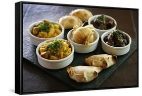 A Tray with Traditional Food from the Northwest-Yadid Levy-Framed Stretched Canvas