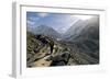 A Trekker on the Everest Base Camp Trail, Nepal-David Noyes-Framed Photographic Print