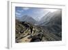 A Trekker on the Everest Base Camp Trail, Nepal-David Noyes-Framed Photographic Print