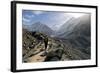 A Trekker on the Everest Base Camp Trail, Nepal-David Noyes-Framed Photographic Print