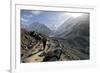 A Trekker on the Everest Base Camp Trail, Nepal-David Noyes-Framed Photographic Print