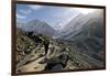 A Trekker on the Everest Base Camp Trail, Nepal-David Noyes-Framed Premium Photographic Print