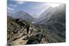 A Trekker on the Everest Base Camp Trail, Nepal-David Noyes-Mounted Premium Photographic Print