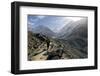 A Trekker on the Everest Base Camp Trail, Nepal-David Noyes-Framed Premium Photographic Print