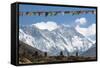 A Trekker on their Way to Everest Base Camp-Alex Treadway-Framed Stretched Canvas