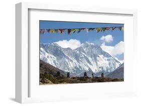 A Trekker on their Way to Everest Base Camp-Alex Treadway-Framed Photographic Print