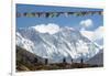 A Trekker on their Way to Everest Base Camp-Alex Treadway-Framed Premium Photographic Print