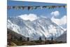 A Trekker on their Way to Everest Base Camp-Alex Treadway-Mounted Premium Photographic Print