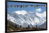 A Trekker on their Way to Everest Base Camp-Alex Treadway-Framed Premium Photographic Print