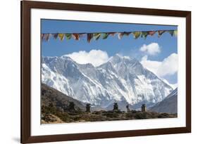 A Trekker on their Way to Everest Base Camp-Alex Treadway-Framed Photographic Print