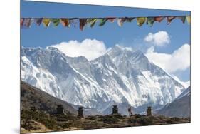 A Trekker on their Way to Everest Base Camp-Alex Treadway-Mounted Photographic Print