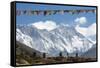 A Trekker on their Way to Everest Base Camp-Alex Treadway-Framed Stretched Canvas