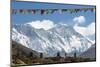 A Trekker on their Way to Everest Base Camp-Alex Treadway-Mounted Premium Photographic Print