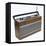 A Trendy Roberts 'R' Portable Radio-null-Framed Stretched Canvas