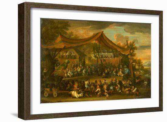 A Trial at Law Among Animals and Pygmies, Unknown-Faustino Bocchi or Boccasi-Framed Giclee Print