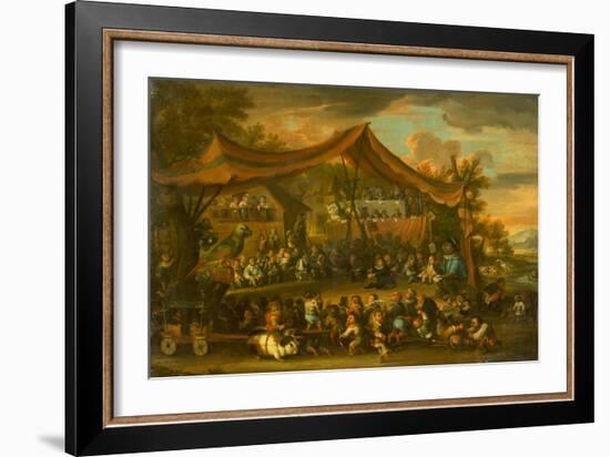 A Trial at Law Among Animals and Pygmies, Unknown-Faustino Bocchi or Boccasi-Framed Giclee Print