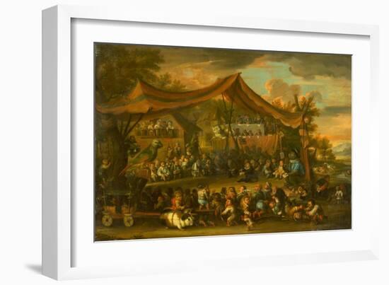 A Trial at Law Among Animals and Pygmies, Unknown-Faustino Bocchi or Boccasi-Framed Giclee Print