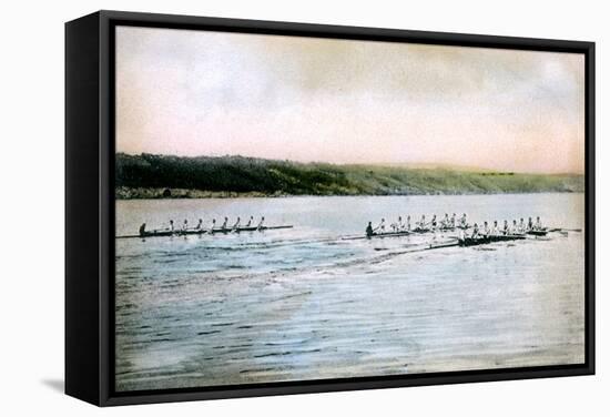 A Trial Spin of the Cornell Crews on Cayuga Lake, 1906-null-Framed Stretched Canvas
