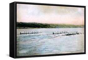 A Trial Spin of the Cornell Crews on Cayuga Lake, 1906-null-Framed Stretched Canvas