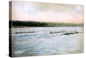 A Trial Spin of the Cornell Crews on Cayuga Lake, 1906-null-Stretched Canvas