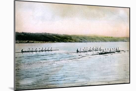 A Trial Spin of the Cornell Crews on Cayuga Lake, 1906-null-Mounted Giclee Print