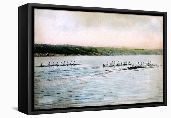 A Trial Spin of the Cornell Crews on Cayuga Lake, 1906-null-Framed Stretched Canvas