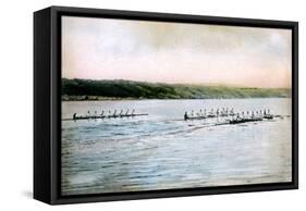 A Trial Spin of the Cornell Crews on Cayuga Lake, 1906-null-Framed Stretched Canvas