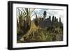 A Triassic Scene with the Sailback Arizonasaurus and Some Dicynodonts-Stocktrek Images-Framed Premium Giclee Print
