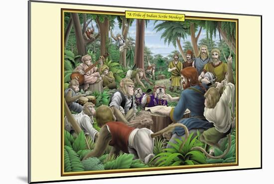 A Tribe of Indian Scribe Monkeys-Richard Kelly-Mounted Premium Giclee Print