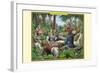 A Tribe of Indian Scribe Monkeys-Richard Kelly-Framed Art Print