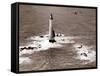 A Trinity House Steamer Waits off the Eddystone Lighthouse to Deliver Christmas Supplies, 1938-null-Framed Stretched Canvas