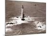 A Trinity House Steamer Waits off the Eddystone Lighthouse to Deliver Christmas Supplies, 1938-null-Mounted Photographic Print