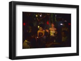 A Trio of Hostesses Attend to a Table of Men at the Albion Jazz Coffee Shop, Tokyo, Japan, 1962-Eliot Elisofon-Framed Photographic Print