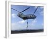 A Trio of Marines Fast Rope from a CH-46E Sea Knight Helicopter-Stocktrek Images-Framed Photographic Print