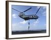 A Trio of Marines Fast Rope from a CH-46E Sea Knight Helicopter-Stocktrek Images-Framed Photographic Print