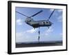 A Trio of Marines Fast Rope from a CH-46E Sea Knight Helicopter-Stocktrek Images-Framed Photographic Print